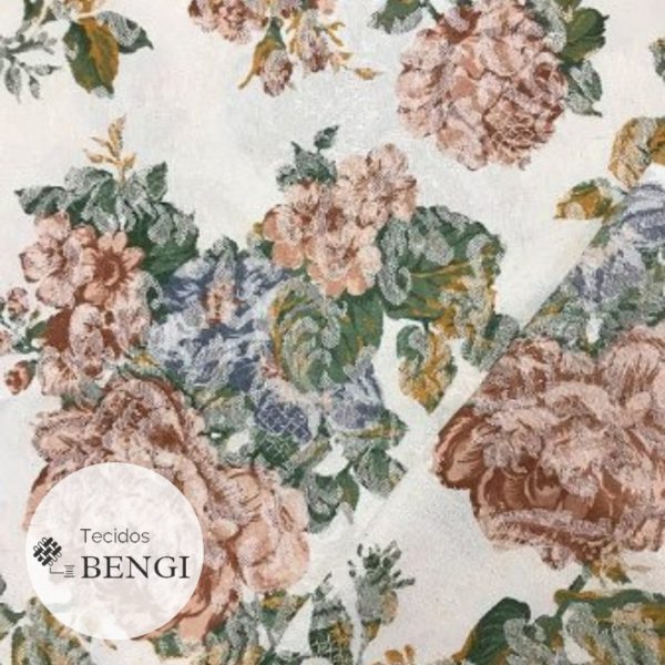 Tecido para decoração Jacquard Floral