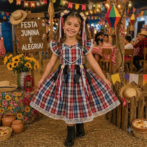 Tecido Xadrez Poliéster Festa Junina