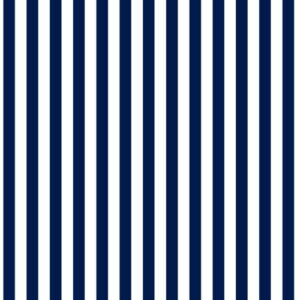 Tricoline Puro Algodão Listrado Azul Marinho