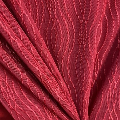 Tule Bordado - 0,50 cm x 1,60 m 2 Tule Bordado Ondas Vermelho
