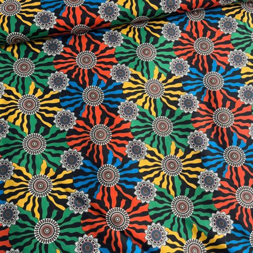 Tecido Tricoline Africana - 50cm x 1,50m 1 Tecido Tricoline Estampada Africana.