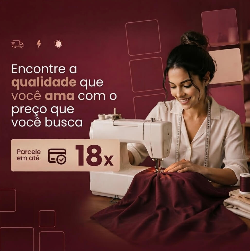 Pague em até 18x no cartão na loja Tecidos Bengi