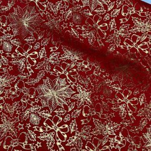 Home 9 Tecido Oxford, Natalino Vermelho