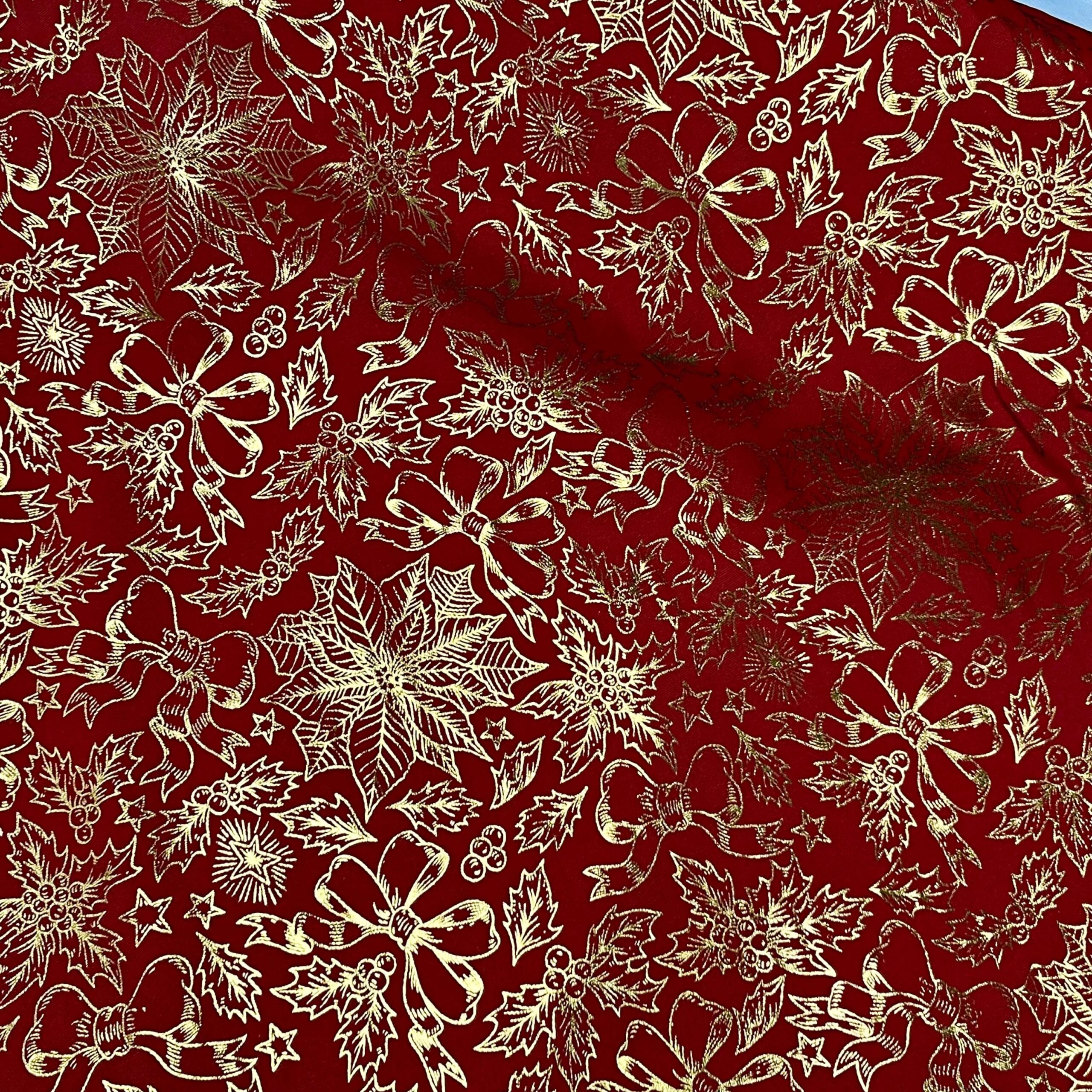 Tecido Oxford Natal - 50cm x 1,50m 1 Tecido Oxford, Natalino Vermelho