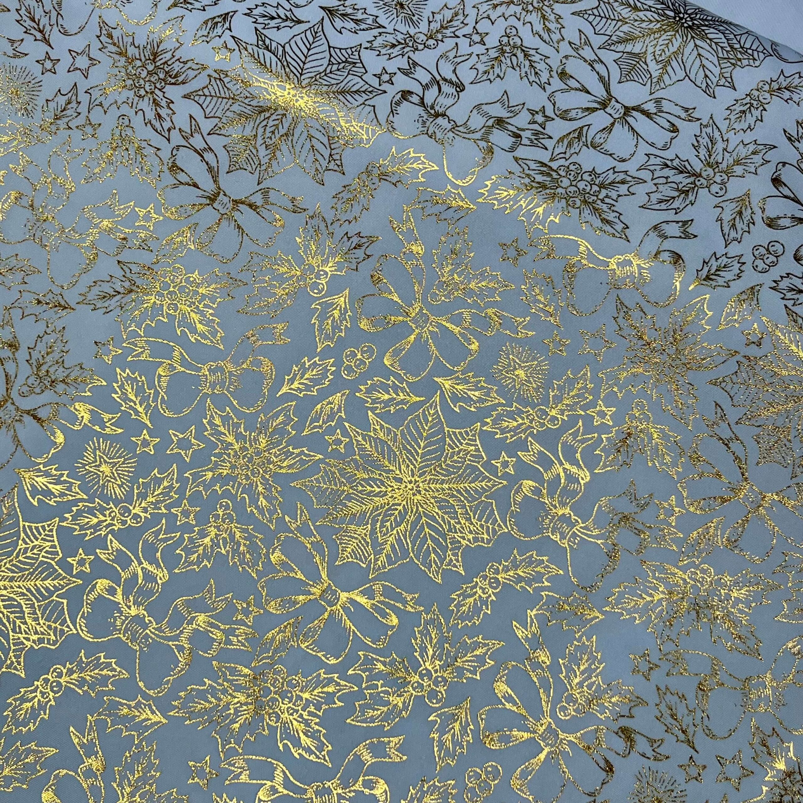 Tecido Oxford Natal - 50cm x 1,50m 1 Tecido Oxford Natalino, cor Branco